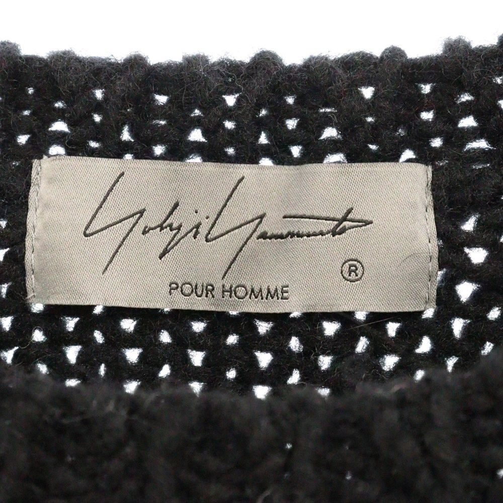 Yohji Yamamoto pour hommeブラック クルーネックセーター ヨウジ