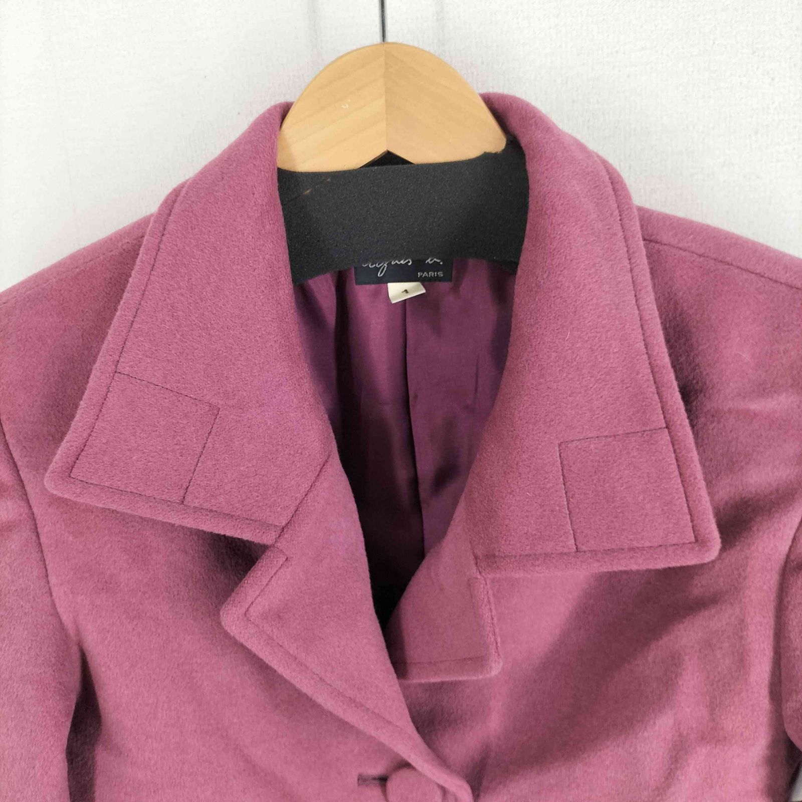 agnes b. アニエスべー 90s カシミヤ混スタンドカラージャケット agnes b. アニエスべー 90s カシミヤ混スタンドカラージャケット