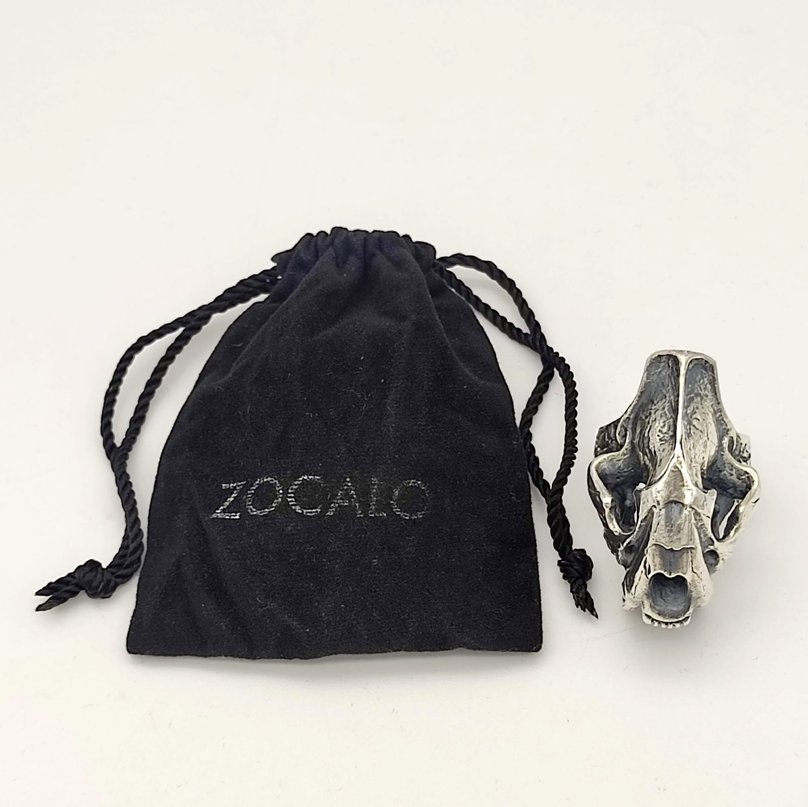 美品】ZOCALO ソカロ サーベルタイガーリング Lサイズ SILVER シルバー 