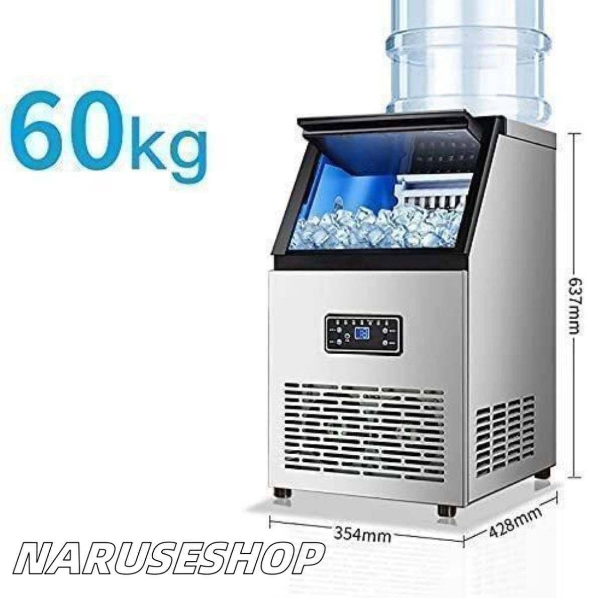 110V業務用製氷機 自動製氷機 空冷式 自立型製氷機 パック拡張製氷機 家庭用商業用 パーティーギャザリング レストラン 製氷機 60kg