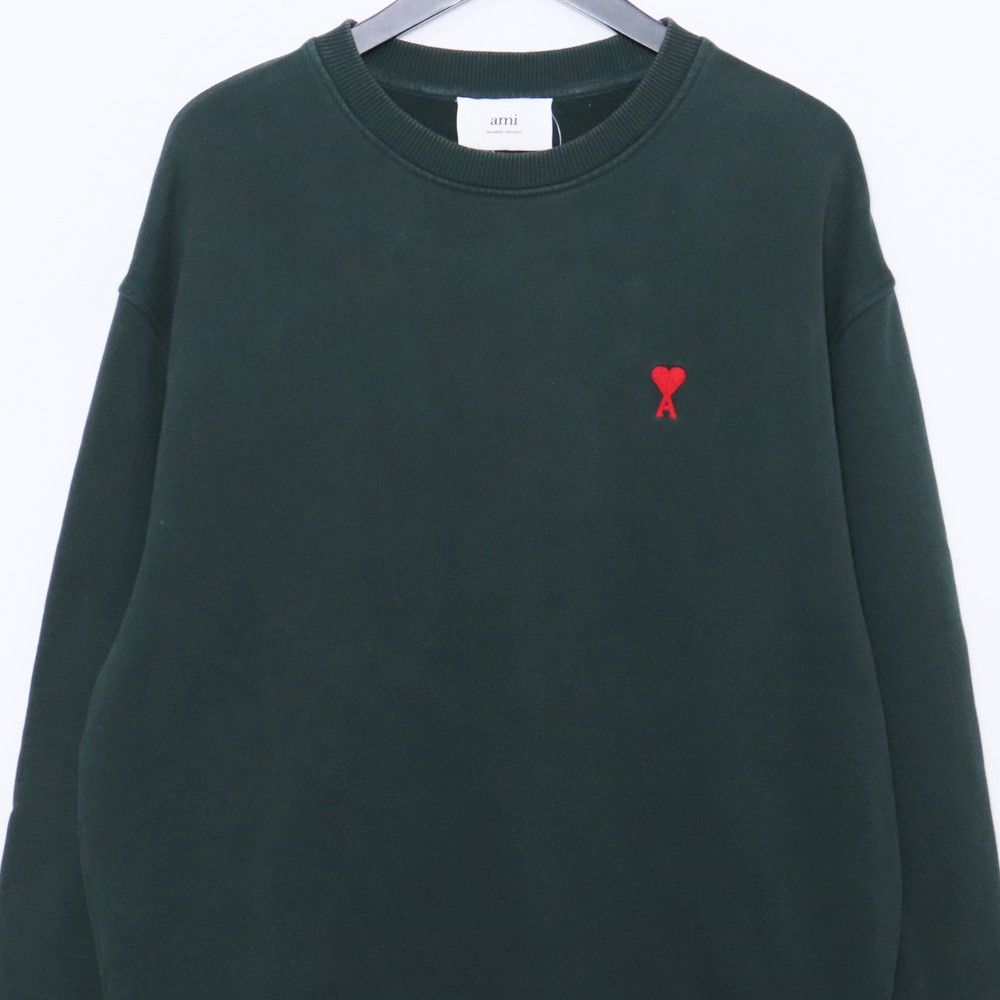 AMI PARIS シグネチャー ハートロゴ刺繍パッチ スウェット トレーナー  