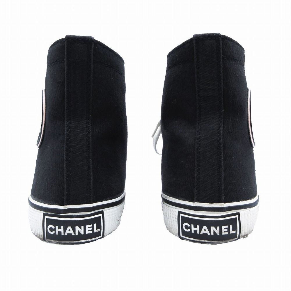 CHANEL キャンバス　スニーカー　シャネル　黒白　ココマーク シャネル CHANEL ヴィンテージ ココマーク スニーカー