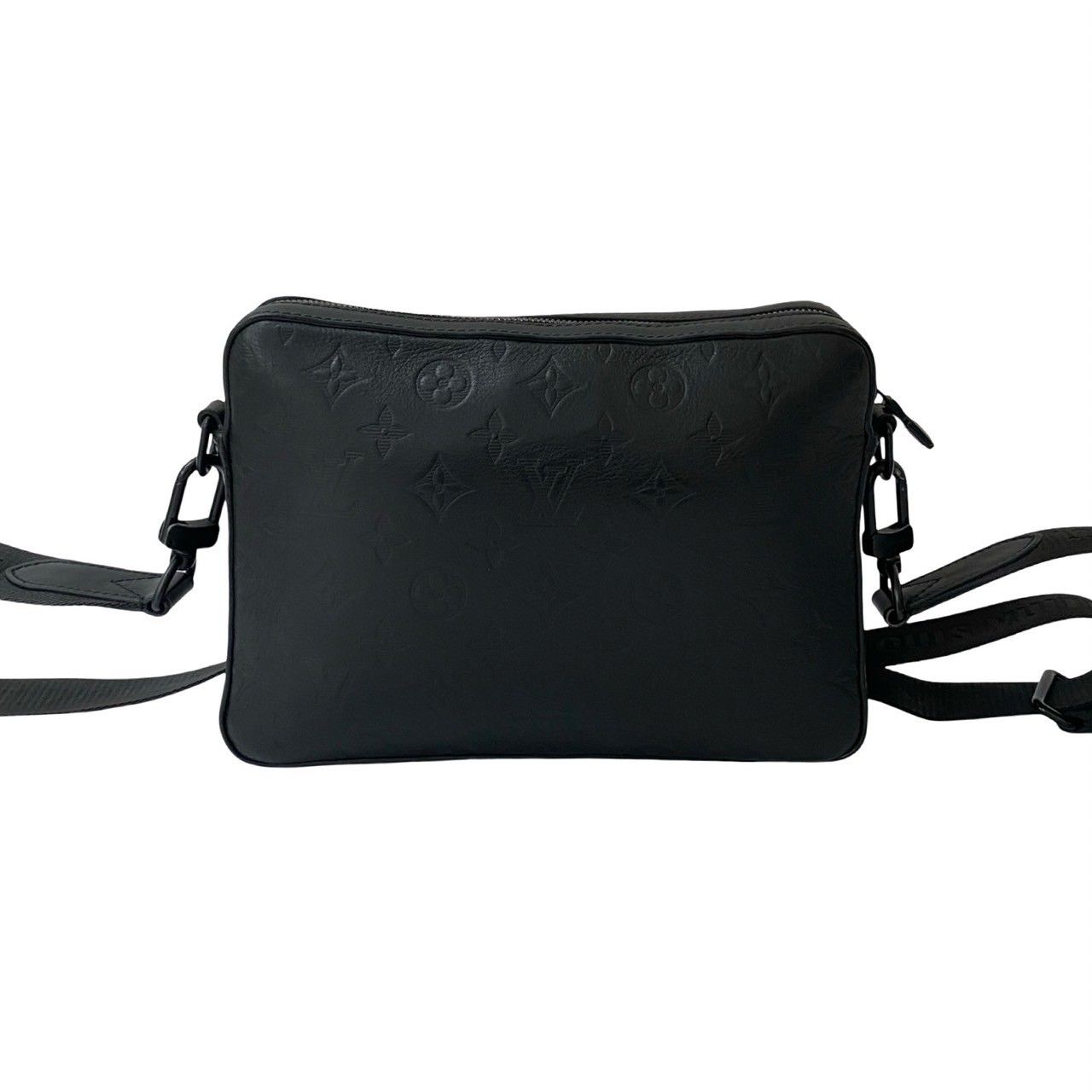 美品モノグラムシャドウ デュオメッセンジャー Yves Saint Laurent サンローラン・パリ／SAINT LAURENT PARIS