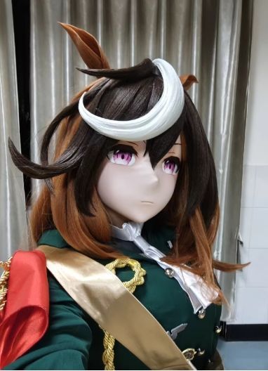 即納全頭マスク カツラ付き ロック付き コスプレ マスク 仮装 着ぐるみ