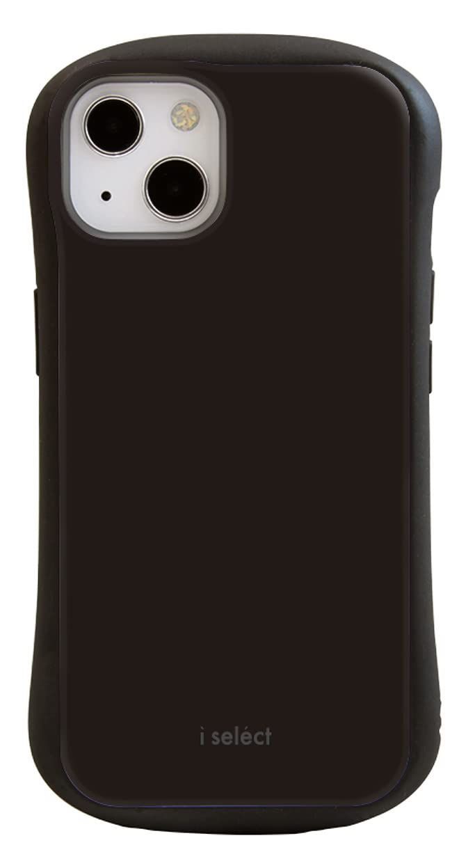 【特価商品】select iPhone13 ケース i カード収納 (耐衝撃 グランサンク 強化ガラス/カード入れ) 【ブラック】