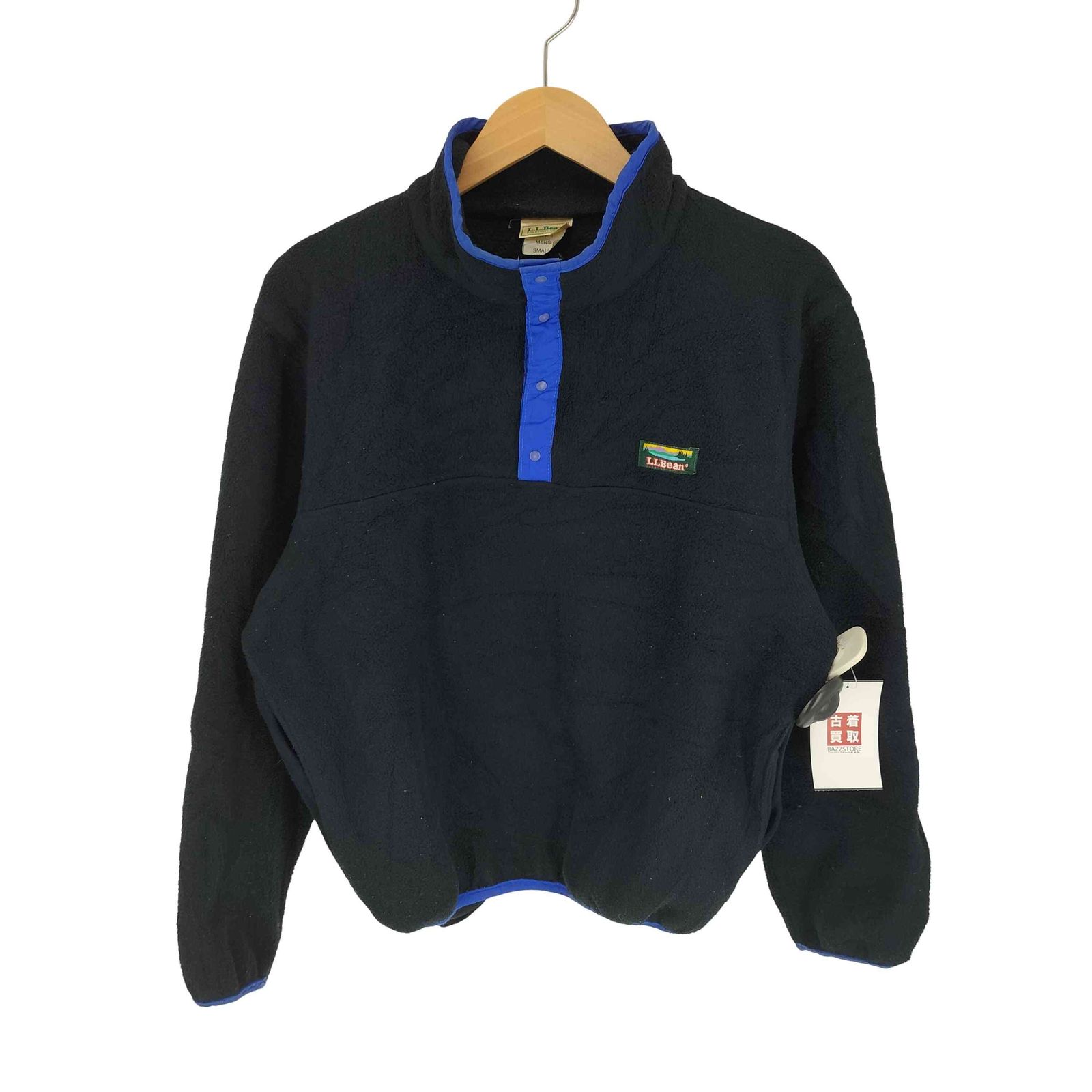 エルエルビーン L.L.Bean 70-80s USA製 Snap-T Fleece Pullover パイピング バイカラー  スナップT メンズ import：S 