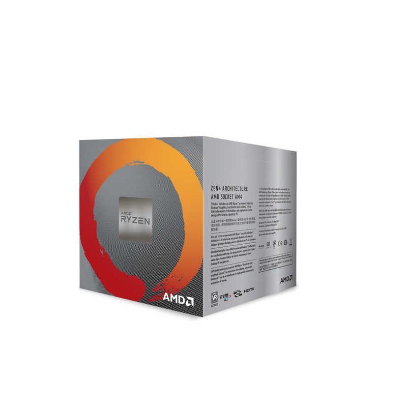 AMD Ryzen 5 3400G BOX 4C/8T クーラー未使用 Amazon | AMD Ryzen 5 3400G with Wraith Spire cooler 3.7GHz 4