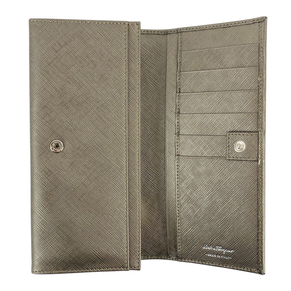 □新同□ サルヴァトーレ フェラガモ 長財布 ウォレット ガンチーニ  