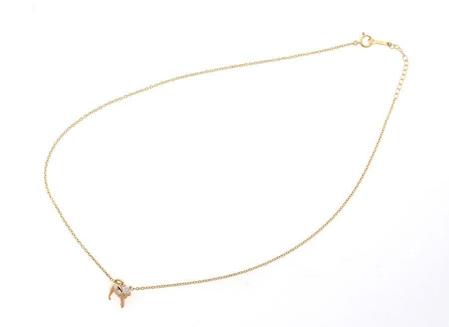 タサキ / TASAKI ネックレス K18YG ダイヤモンド 0.15ct ～42 cm  