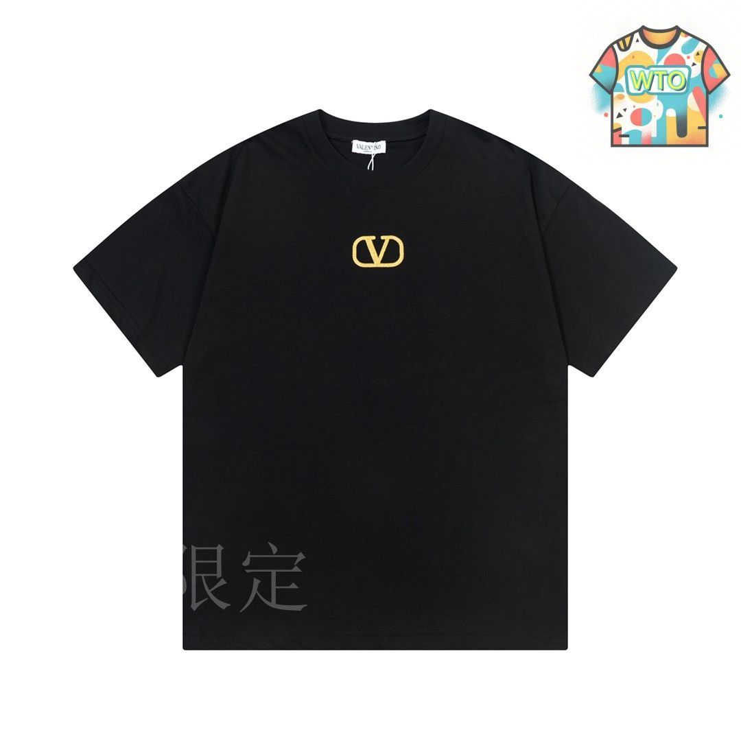【VALENTINO】ロゴ スパンコール コットンTシャツ 関税送料込 VALENTINO】ヴァレンティノ スパンコール リボン ロゴ Tシャツ