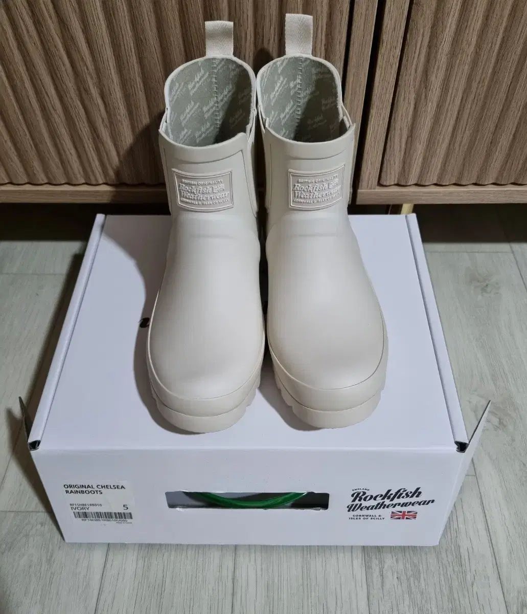 ROCK FISH ロックフィッシュ レインブーツ 5 サイズ アイボリー