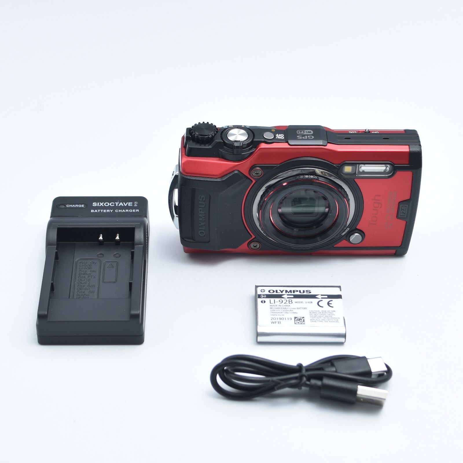 B 7728 OLYMPUSコンパクトデジカメ *TG-6RD レッド
