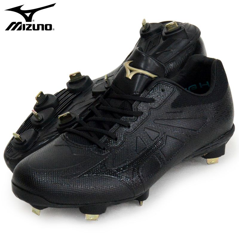 ミズノ MIZUNO グローバルエリート ライトレボエリート ワイドCK 野球 ソフトボール 野球 シューズ 金具スパイク ライトレボ 22SS 11GM2212 00ブラック×ブラック