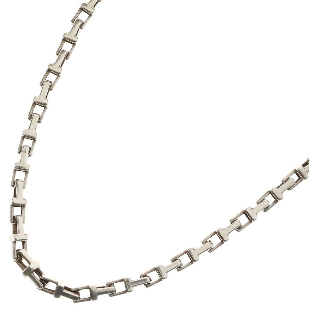 【美品】Tiffany ティファニー ナローバー ネックレス シルバー925 TIFFANY & Co. (ティファニー) Tナロー チェーンネックレス