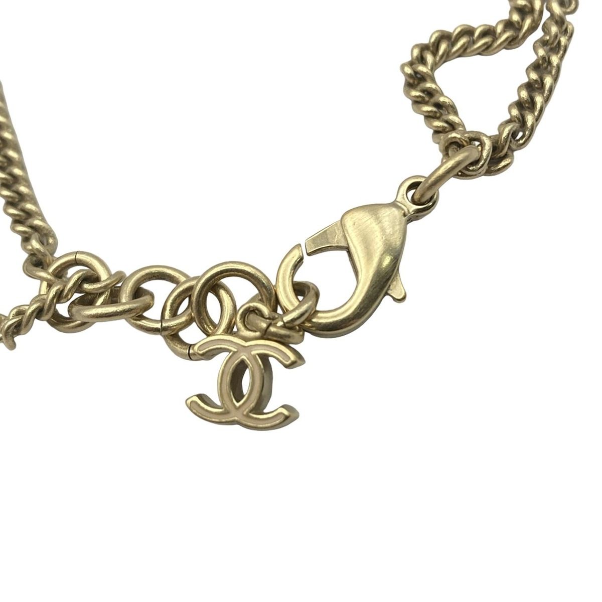 CHANEL(シャネル) ブレスレット美品 カメリア ゴールド×ピンク