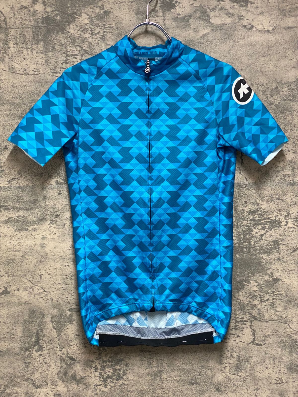 JL087 アソス assos DIAMOND CRAZY SS JERSEY 半袖 サイクルジャージ 水色 青 S