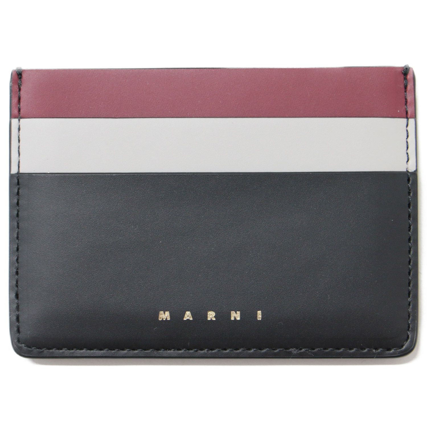 新品同様】MARNI マルニ パスケース カードケース ブラック ライトグレー バーガンディ 黒 赤 定期入れ カラーブロック PFMO001403  レザー おしゃれ シンプル 着回し - メルカリ