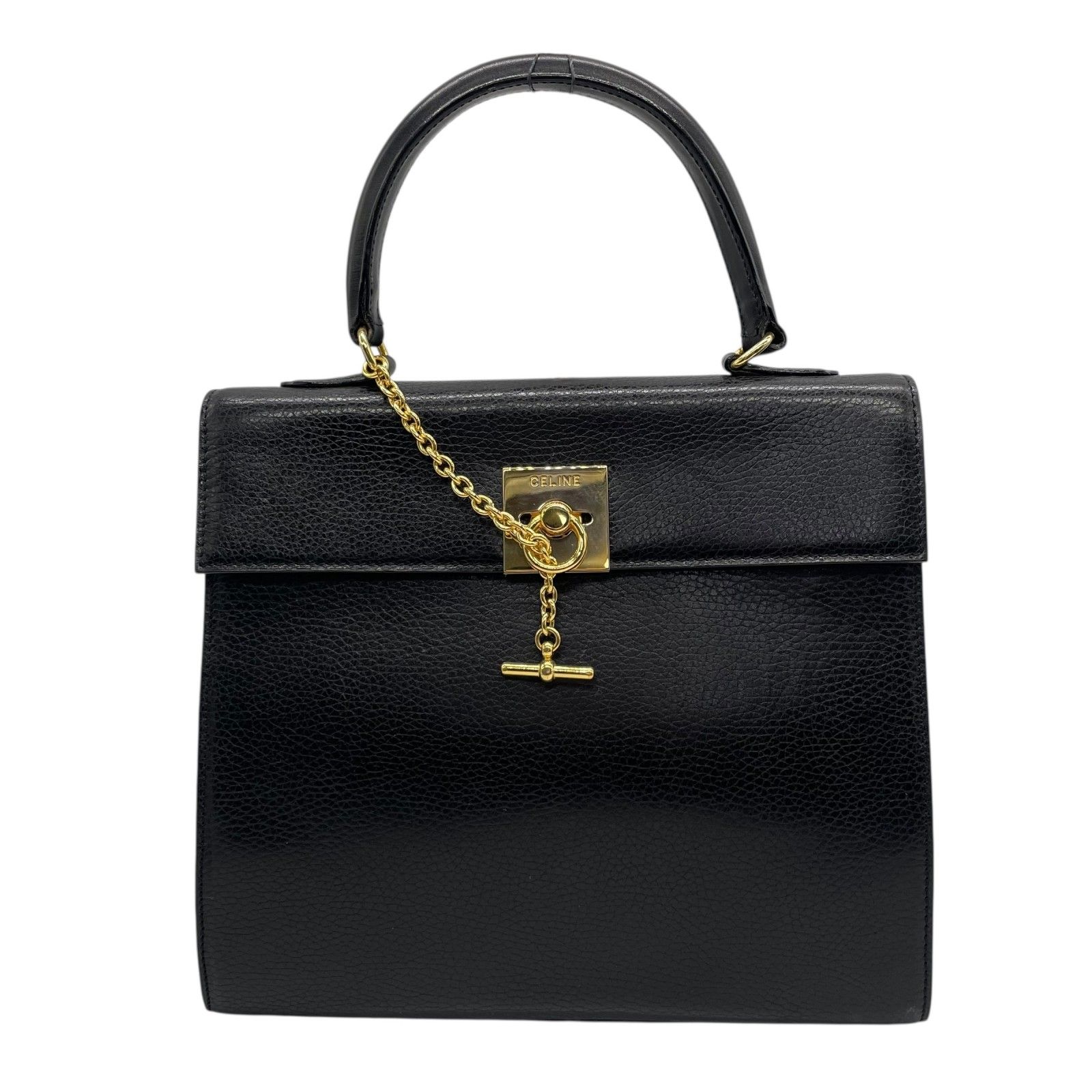 美品 CELINE セリーヌ マンテル ハンドバッグ 黒 ブラック 美品 CELINE セリーヌ マンテル ハンドバッグ 黒 ブラック