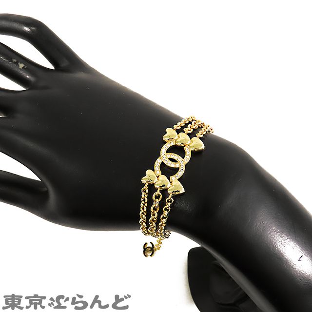 シャネル CHANEL ココマーク ハート ブレスレット B23P ゴールド