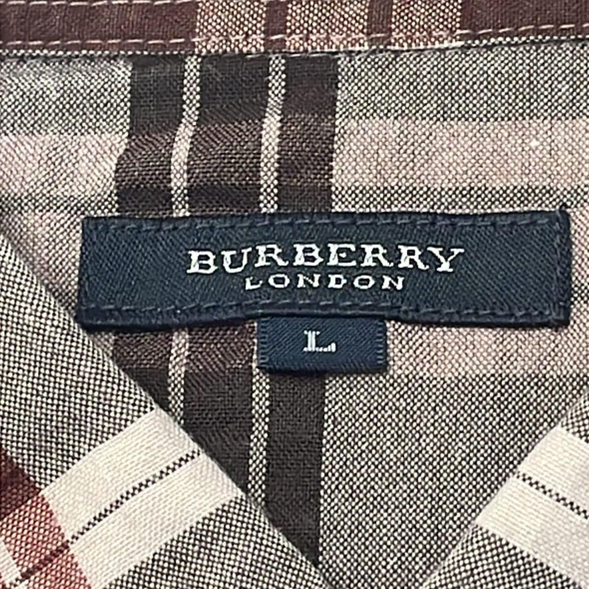 ✨現行　美品✨BURBERRY LONDON バーバリー半袖シャツ バーバリーロンドンBURBERRY LONDON コットンボタンダウン半袖