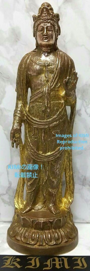 Avalokiteśvara By Kitamura Seibo bronze, height 18.3cm, Takaoka