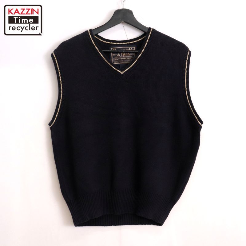 90s vintage Abercrombie & Fitch ニットベスト メンズ 表記L