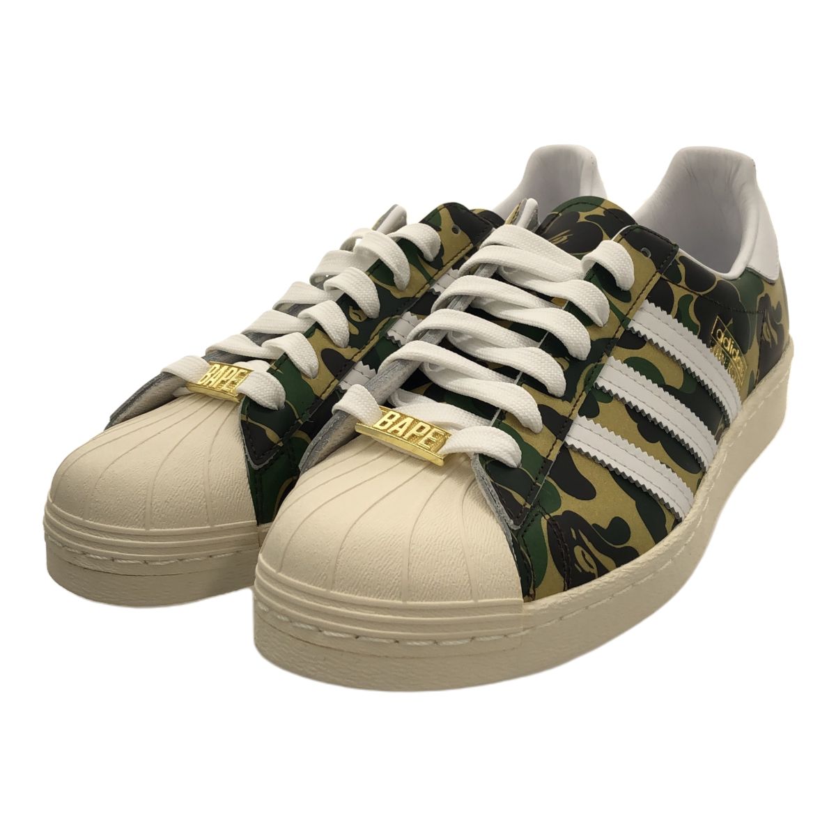 adidas アディダス A BATHING APE コラボ ダブルネーム SUPERSTAR80s BAPE スニーカー カモフラ 迷彩 26.5cm 未使用