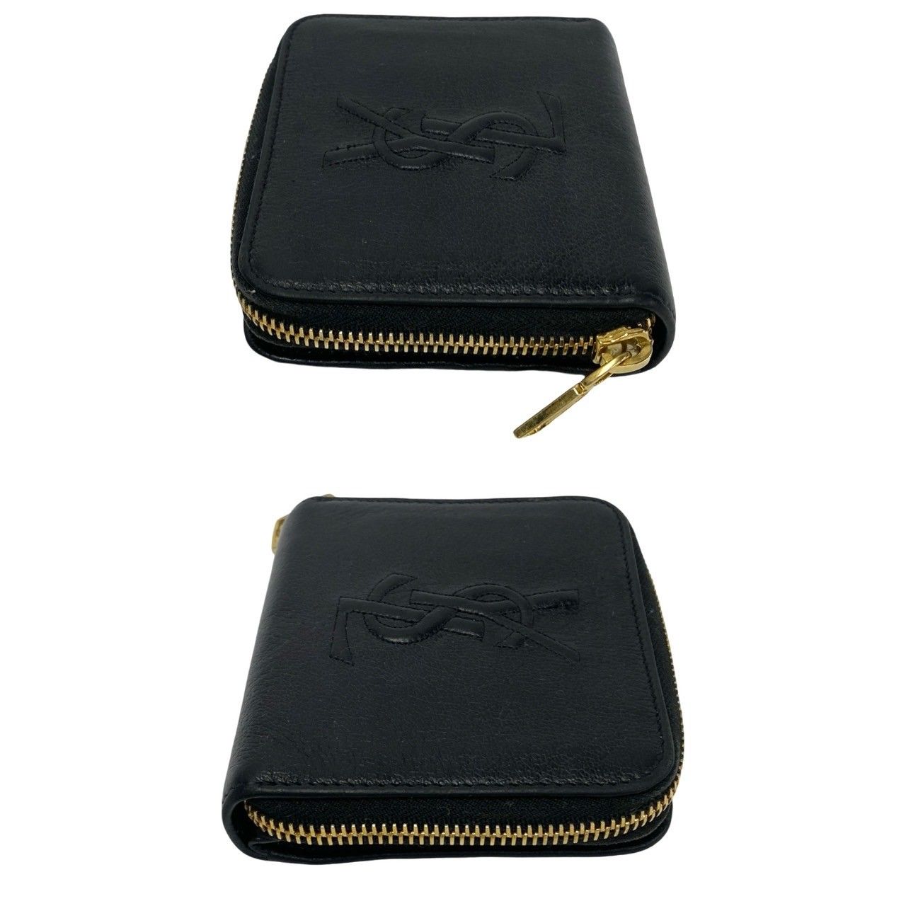 極 美品 YVES SAINT LAURENT イヴ サンローラン YSL ロゴ レザー