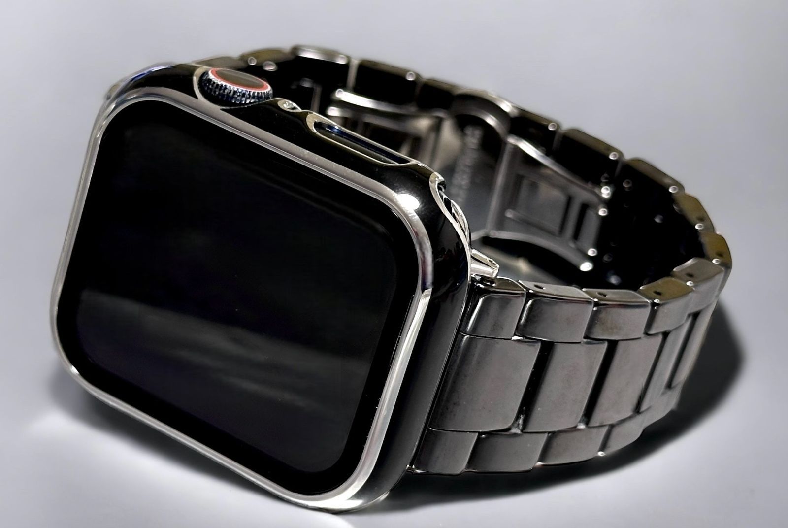 ブラック アップルウォッチ セラミックベルト ステンレス 画面保護カバー ハードケース 40mm 41mm 44mm 45mm 46mm 49mm Apple Watch バンド メンズ レディース スポーツ