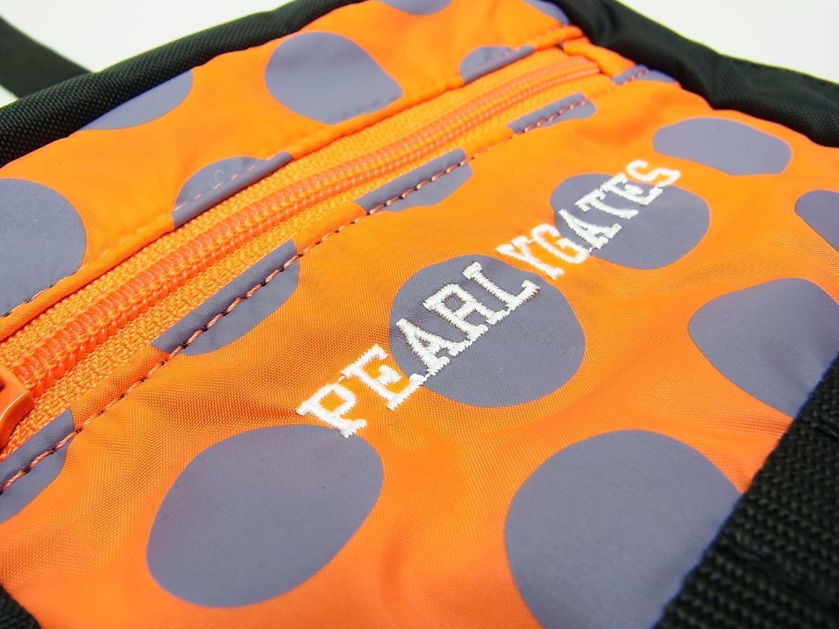 PEARLY GATES - PEARLYGATES パーリーゲイツドットワンショルダーバッグ斜め掛けバック橙 PEARLYGATESパーリーゲイツドットワンショルダーバッグ 斜め掛け