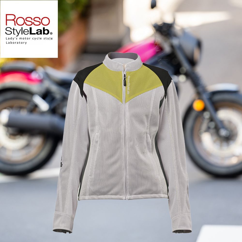 在庫限り レディース バイク ジャケット ライダースメッシュジャケット 肩 肘 脊椎 胸部 プロテクター付属 Rosso StyleLab ロッソスタイルラボ Sサイズ ROJ-114 バイク 女性用 インナー プロテクター付き