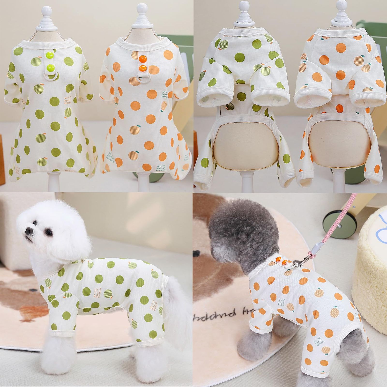 新品 ZUNEA 犬服 春 夏 犬用 つなぎ ロンパース 小型犬 服