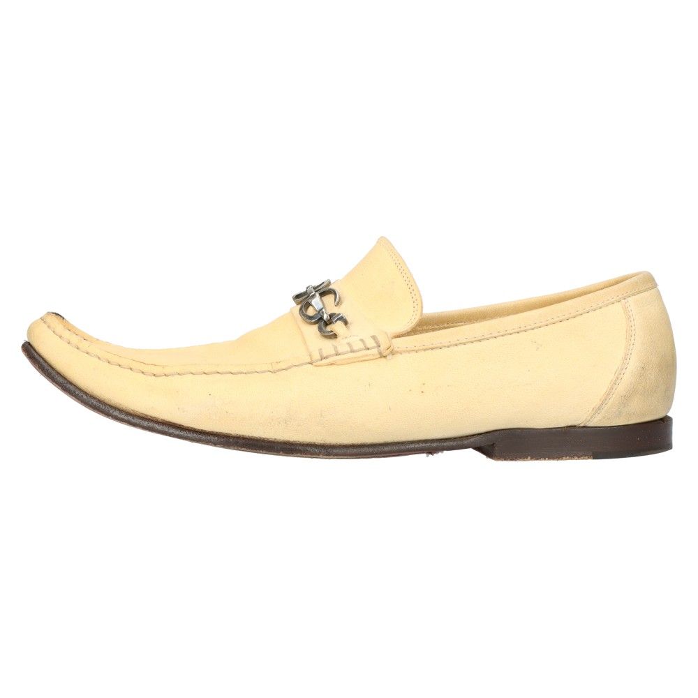 DOLCE u0026 GABBANA (ドルチェアンドガッバーナ) DG ホースビット レザードライビングシューズ イエロー