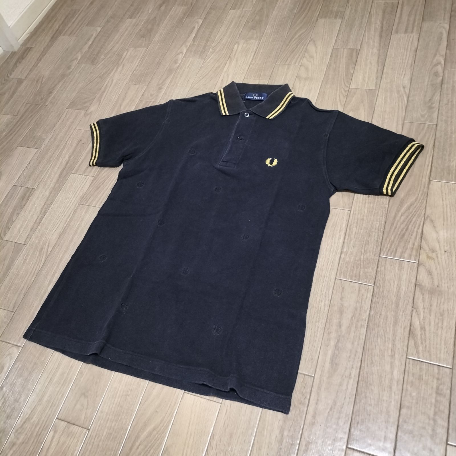 希少☆00s FRED PERRY FZ1103 ポロシャツ 半袖 鹿の子 刺繍ロゴ