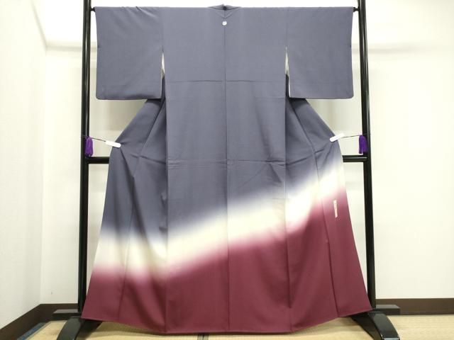 平和屋着物●世界的人形師 辻村寿三郎 ジュサブロー 色留袖 霞文 暈し染め 正絹 CAAY8147gh