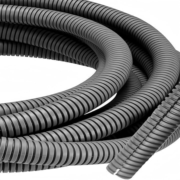 花井子 配線チューブ 猫 犬 コード 噛み防止 配線カバー コードカバー ペット コルゲートチューブ スリット入り 猫コード噛み防止 犬コード噛み防止 コードプロテクター 猫コードかじる防止 ワイヤープロテクター 断線防止 グレーAD11.6