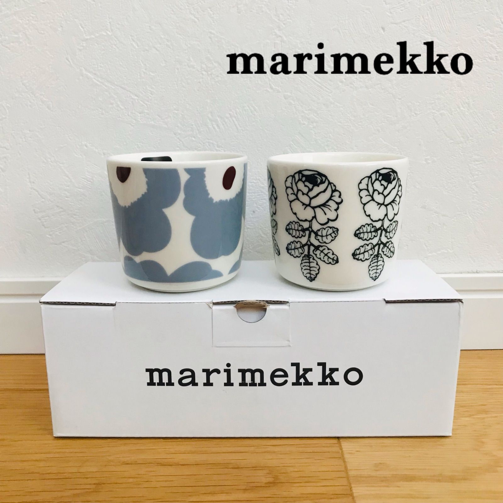 マリメッコ　marimekko　マグカップ　ウニッコ　1点　ブルーグレー　新品