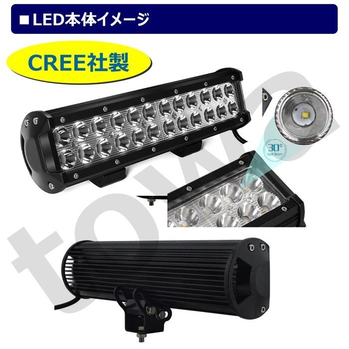 LEDワークライト LED作業灯 CREE製 72W 漁船 led ライト 12v 24v 広角