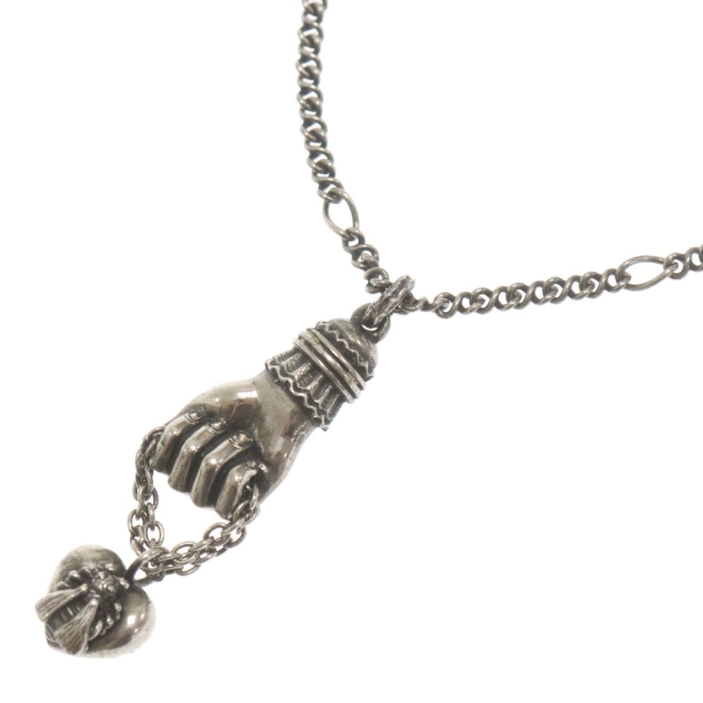 GUCCI (グッチ) Hand Bee Heart ハンド ビー ハートモチーフ ロングネックレス シルバー