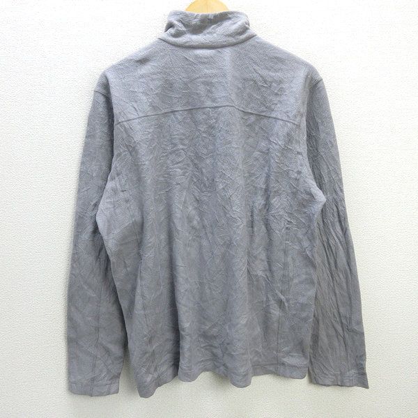  P■パタゴニア/PATAGONIA マイクロD プルオーバー フリース ロゴ ハーフジップ/薄手 26175【L】灰/MENS/195【中古】