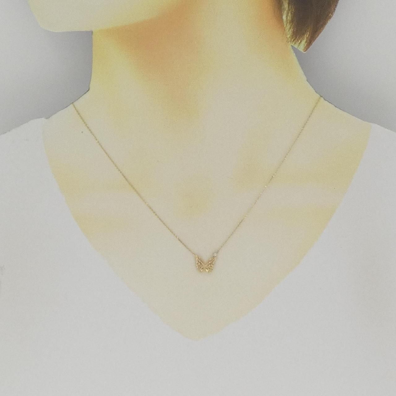 STAR ✨JEWELRYバタフライネックレス10k INFINITE BUTTERFLY NECKLACE(2ZN2422)K18 ネックレス｜スター