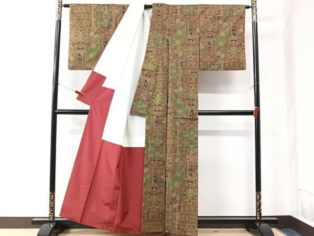 平和屋着物□本場大島紬 7マルキ 飾花文 正絹 逸品 CAAU6702xe