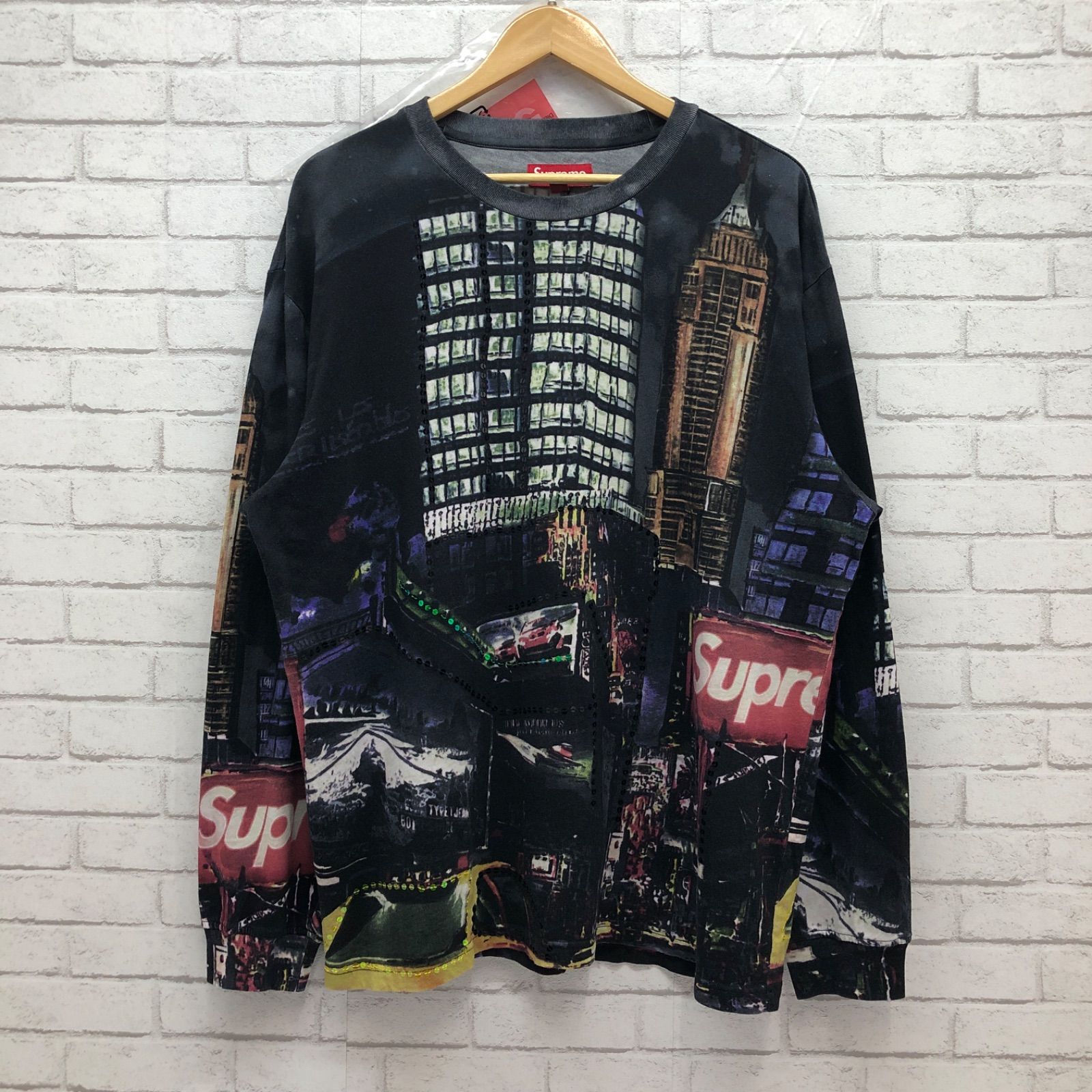 25SS Supreme シュプリーム Skyline Sequin L/S TOP スケート L