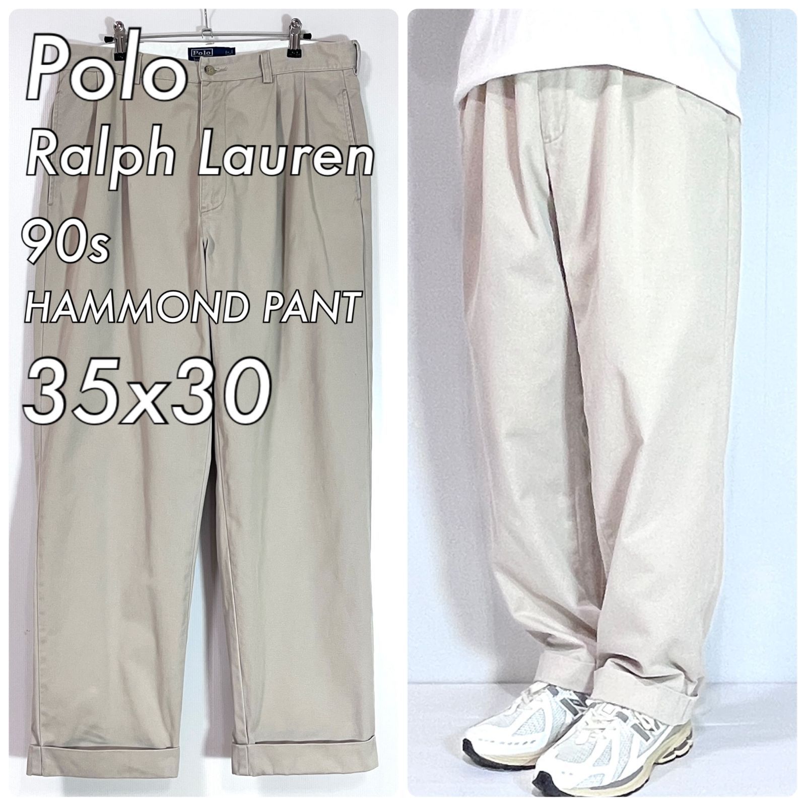90s Polo by Ralph Lauren ポロラルフローレン W35 L30 ツータック