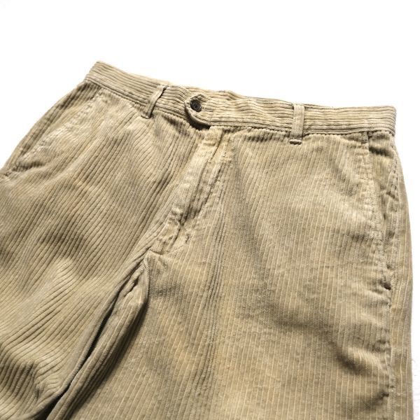 90's エディーバウアー タック無し 太畝 コーデュロイパンツ ベージュ
