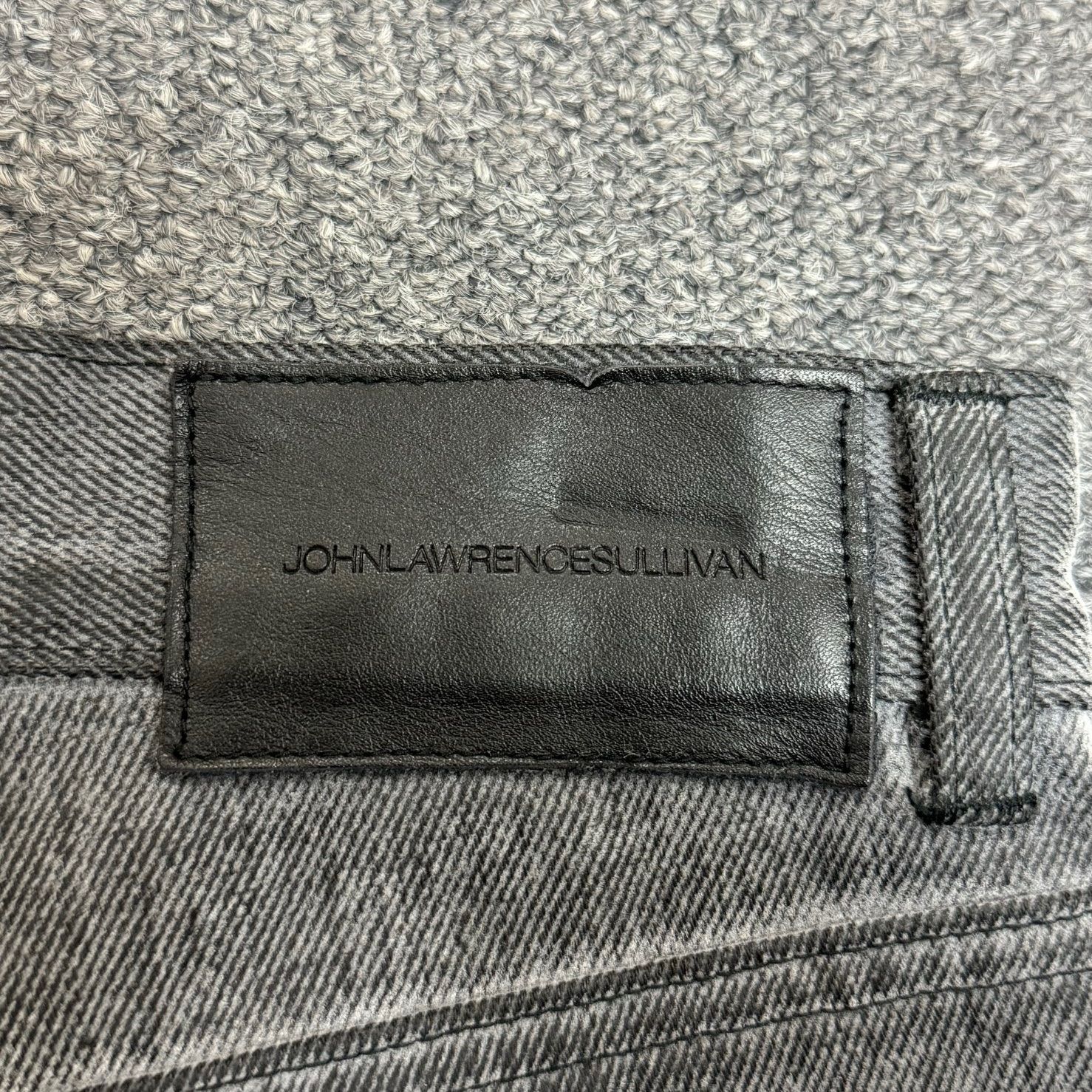 定価41800円 JOHN LAWRENCE SULLIVAN 5POCKET FLOCKED DENIM PANTS 