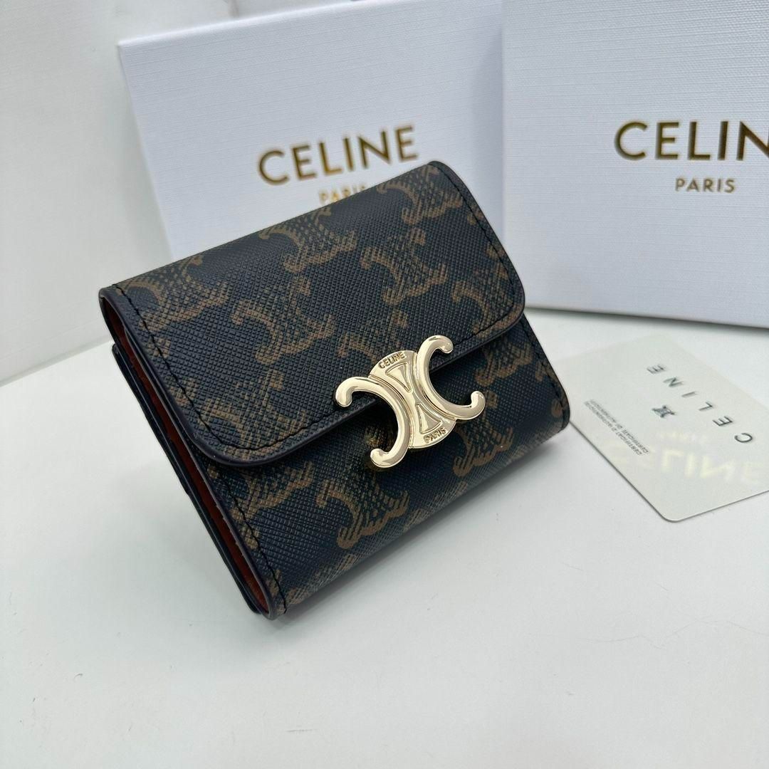 CELINE セリーヌ トリオンフ 三つ折り財布 セリーヌ 直売最安 