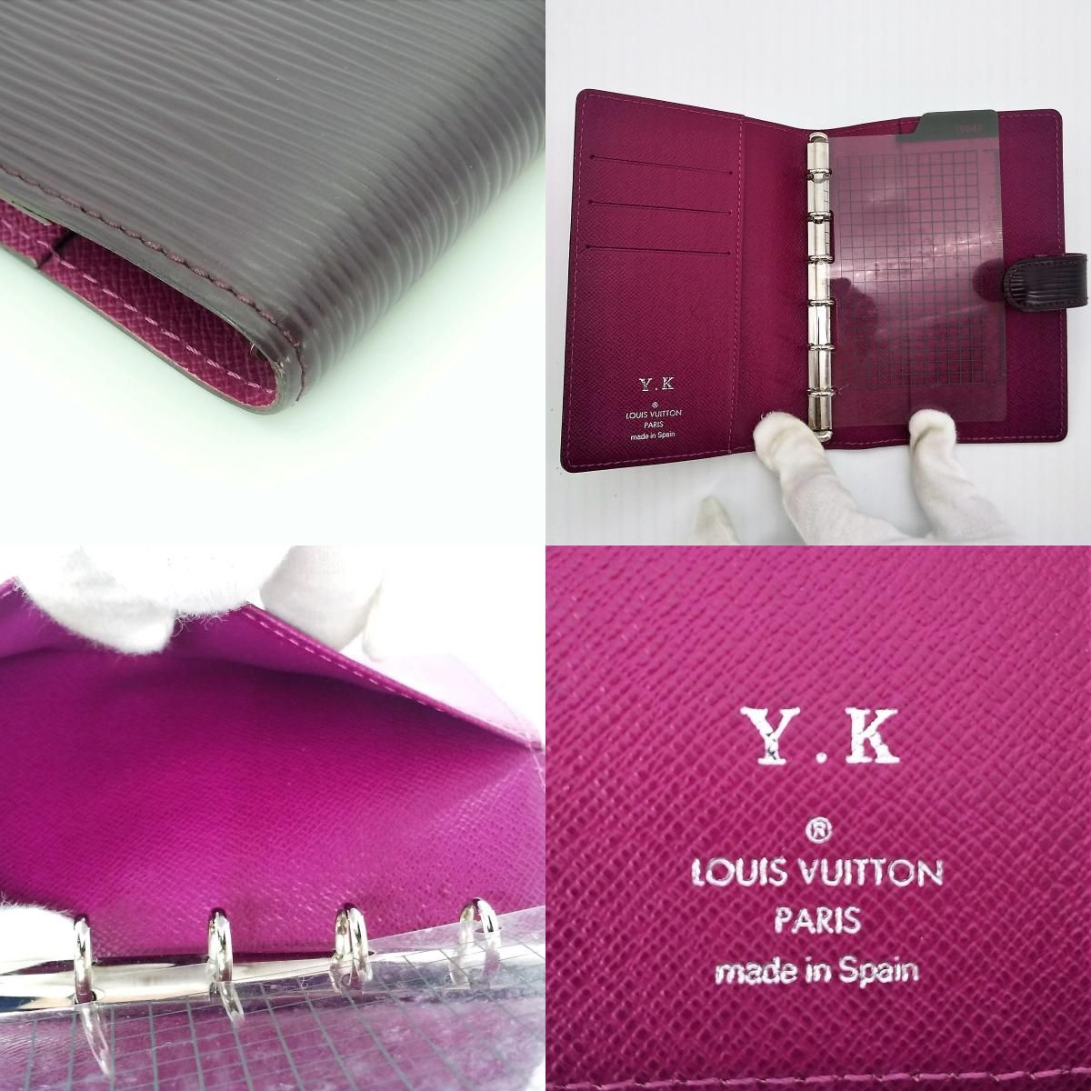 美品 LOUIS VUITTON ルイ・ヴィトン アジェンダPM エピ 手帳カバー 