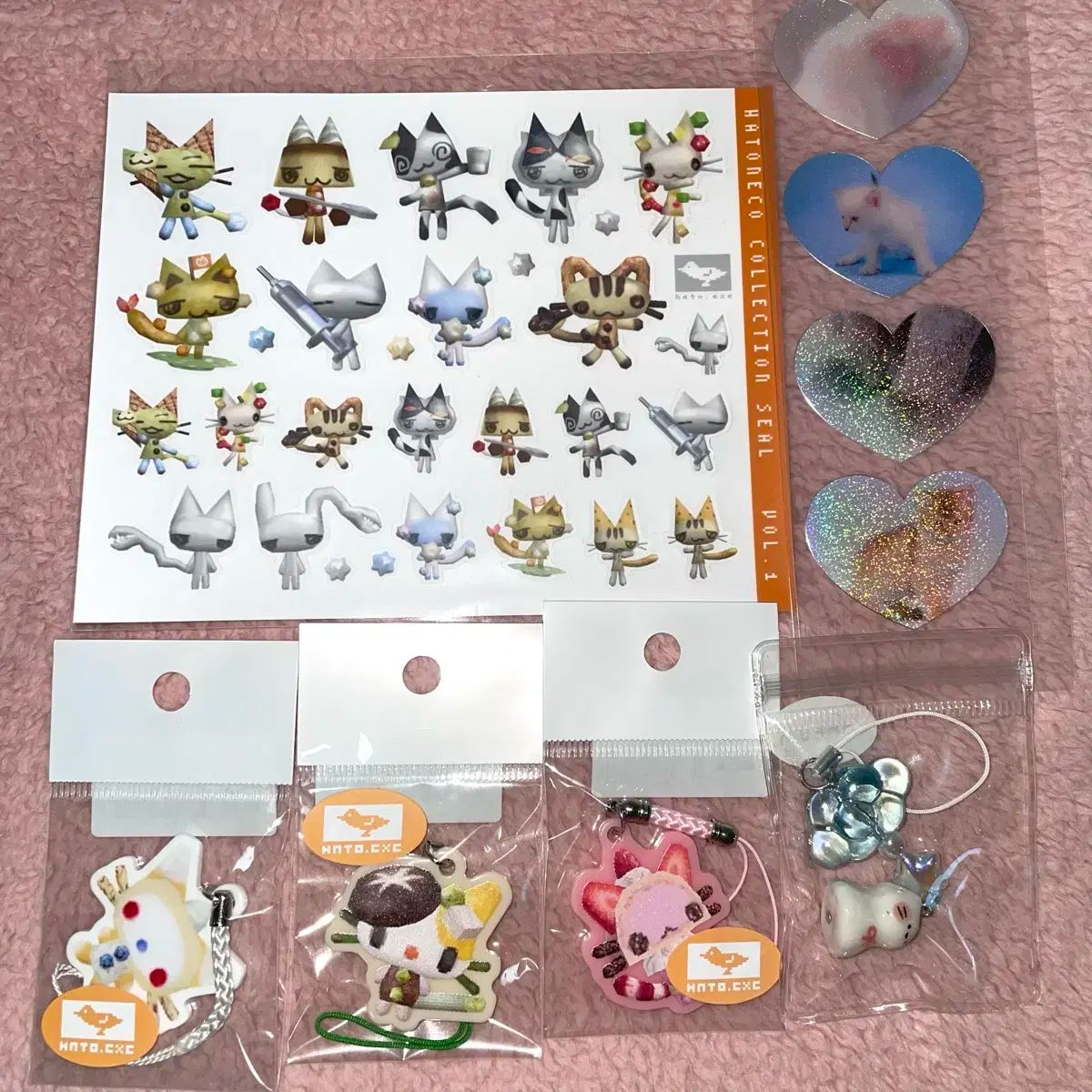 hato はと ネコ コレクションです シール ステッカー キーリング 猫 グッズ