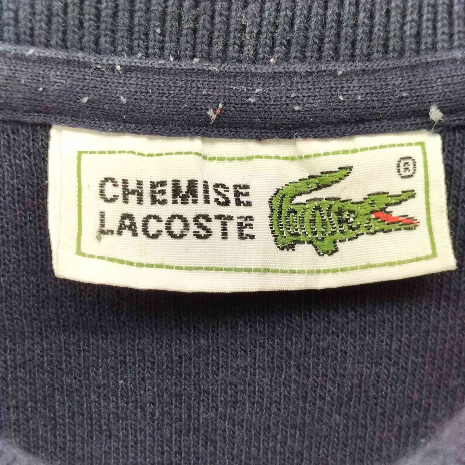 ぶんた 未使用80-90s CHEMISE LACOSTE 日本製 CHEMISE LACOSTE 80s 半袖ポロシャツ 日本製 水色 文字ワニ